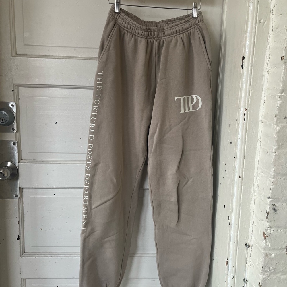 Size Small Taylor Swift THE TORTURED POETS DEPARTMENT BEIGE SWEATPANTS